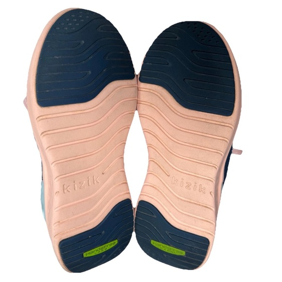 Kizik Athens Bahama Sneaker Women 9.5 Men 8 White Blue Hands Free Slip On Shoes - Picture 5 of 12